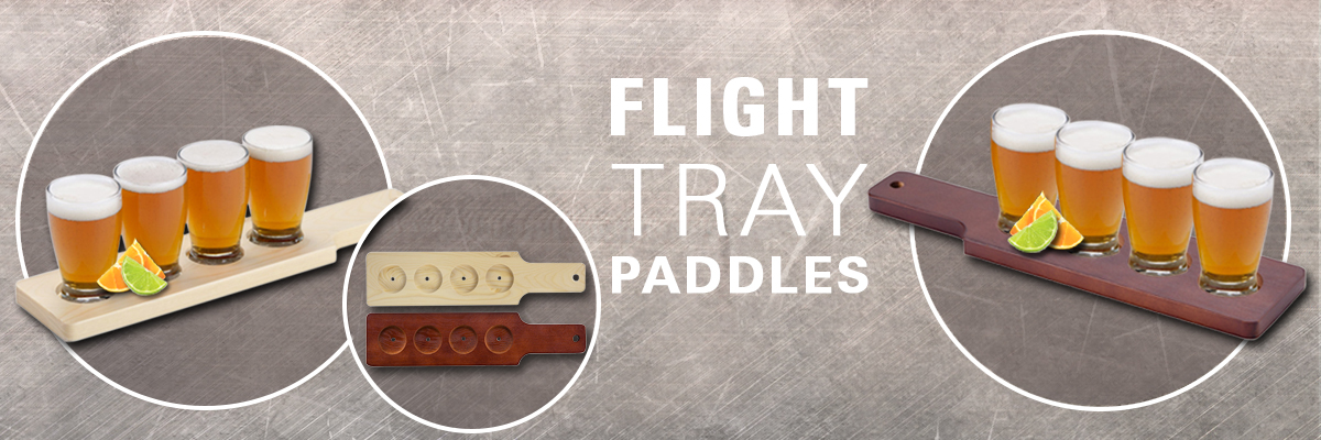 wooden flight tray paddles